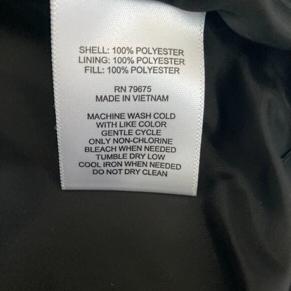 Anne Klein Women's Midweight Jacket Black Quilted, Side Hip Slit, Front Snap XXL - Picture 6 of 14